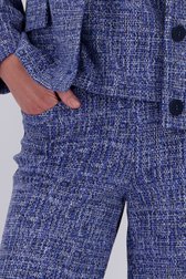 Pantalon bleu mélangé à coupe ample de Claude Arielle pour Femmes