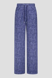 Pantalon bleu mélangé à coupe ample de Claude Arielle pour Femmes
