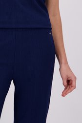 Détail de Pantalon bleu structuré à taille élastique de Claude Arielle pour Femmes