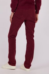 Le dos de Pantalon bordeaux en velours côtelé de Liberty Island pour Femmes