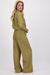 Le dos de Pantalon brun doré à rayures de Libelle pour Femmes