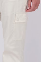 Pantalon cargo écru avec aspect soie de Barbara Lebek pour Femmes