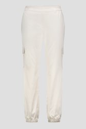 Pantalon cargo écru avec aspect soie de Barbara Lebek pour Femmes