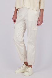 Pantalon cargo écru avec aspect soie de Barbara Lebek pour Femmes