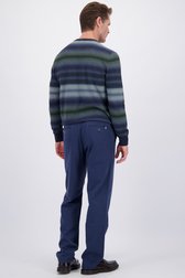 Le dos de Pantalon chino bleu avec taille élastiquée de Dansaert Blue pour Hommes