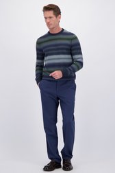 Le devant de Pantalon chino bleu avec taille élastiquée de Dansaert Blue pour Hommes