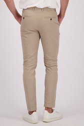 Le dos de Pantalon chino taupe avec lin de Only & Sons pour Hommes
