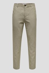 Photo produit 1 de Pantalon chino taupe avec lin de Only & Sons pour Hommes