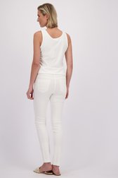 Le dos de Pantalon coloré en stretch - blanc de Claude Arielle pour Femmes