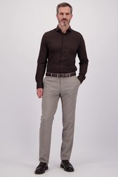 Le devant de Pantalon de costume brun – Coupe regular - Reagan  de Dansaert Black pour Hommes