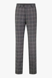 Pantalon de costume gris à carreaux - regular fit de Dansaert Black pour Hommes