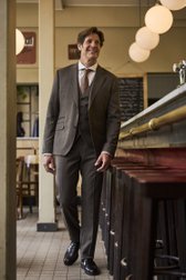 Photo supplémentaire 1 de Pantalon de costume marron foncé - Slim fit de Dansaert Black pour Hommes