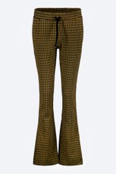 Pantalon de couleur ocre avec taille élastiquée de Geisha pour Femmes