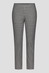 Pantalon écru à imprimé marine - longueur 7/8	 de Liberty Island pour Femmes