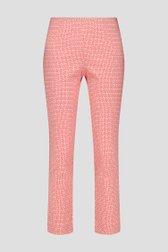 Pantalon écru à imprimé rose -Longueur 7/8 de Liberty Island pour Femmes