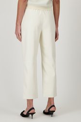 Pantalon écru avec aspect cuir de D'Auvry pour Femmes