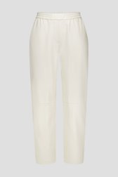 Pantalon écru avec aspect cuir de D'Auvry pour Femmes
