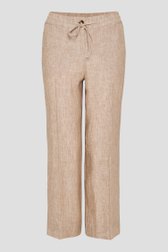 Pantalon en lin beige - longueur 7/8  de Opus pour Femmes