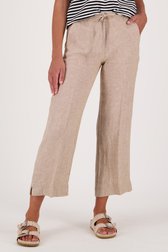 Pantalon en lin beige - longueur 7/8  de Opus pour Femmes