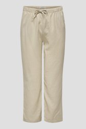 Pantalon en lin beige de Only Carmakoma pour Femmes