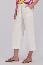 Le devant de Pantalon en lin blanc - longueur 7/8 de Libelle pour Femmes