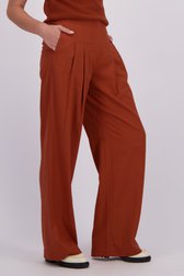 Photo produit 1 de Pantalon en lin brun rouille  de Liberty Loving nature pour Femmes
