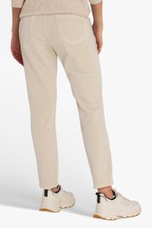 Pantalon en velours beige - slim fit de Opus pour Femmes
