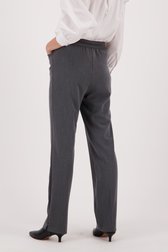 Pantalon gris classique avec taille élastiquée de Claude Arielle pour Femmes