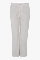 Pantalon gris en velours côtelé - straight fit de Opus pour Femmes