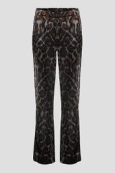 Photo produit 1 de Pantalon gris métallisé à imprimé de Geisha pour Femmes