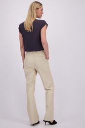 Le dos de Pantalon habillé beige à motif rayé  de Liberty Island pour Femmes