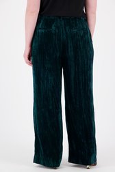 Pantalon habillé en velours vert sapin de Only Carmakoma pour Femmes