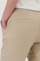 Pantalon habillé finement rayé beige  de Liberty Island pour Femmes