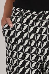 Détail de Pantalon large à imprimé noir et blanc de More & More pour Femmes