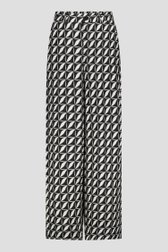 Photo produit 1 de Pantalon large à imprimé noir et blanc de More & More pour Femmes