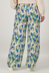 Pantalon large avec imprimé aquarelle bleu-vert de Liberty Loving nature pour Femmes