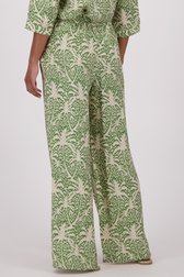 Pantalon large beige clair avec imprimé vert de JDY pour Femmes