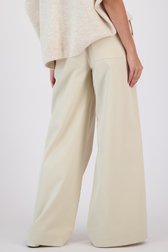 Le dos de Pantalon large beige clair de Louise pour Femmes