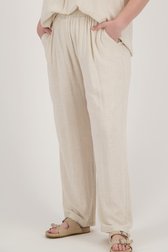 Pantalon large beige clair de Only Carmakoma pour Femmes