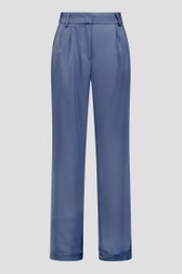 Photo produit 1 de Pantalon large bleu à l'aspect satiné de Geisha pour Femmes