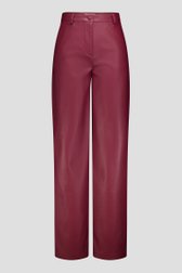 Photo produit 1 de Pantalon large bordeaux à l'aspect cuir de D'Auvry pour Femmes