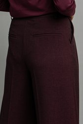 Détail de Pantalon large bordeaux de Louise pour Femmes