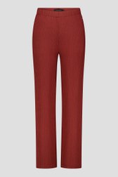 Photo produit 1 de Pantalon large brun rouille à taille élastique de Claude Arielle pour Femmes