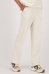 Pantalon large écru en velours côtelé de Liberty Island pour Femmes