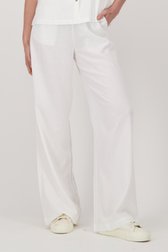 Pantalon large en lin blanc  de Liberty Island pour Femmes