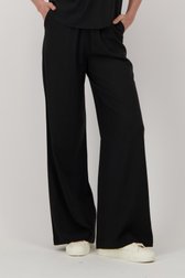 Pantalon large en lin noir  de Liberty Island pour Femmes