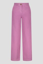 Pantalon large en velours côtelé lilas de Libelle pour Femmes
