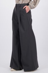 Détail de Pantalon large gris foncé à plis de D'Auvry Studio pour Femmes