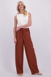 Le devant de Pantalon large marron de AC by Annelien Coorevits pour Femmes