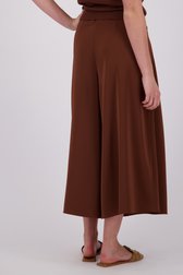 Pantalon large marron avec aspect soie de D'Auvry pour Femmes